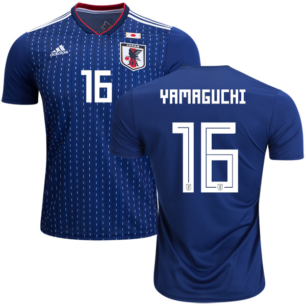 Japan #16 Yamaguchi Home Soccer Country Jersey